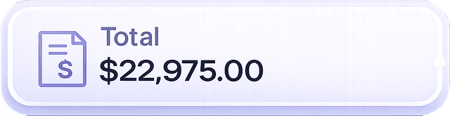 Total: $22,975.00